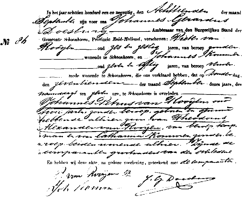 18910918 ovl akte 86 Johannes P zv TA v Rooijen - C Kommer